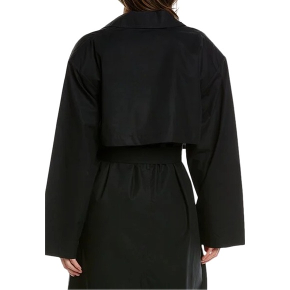 NWT IRO Foxton Long Black Trench Coat Belted Oversized 100% Cotton Poplin 36/S - Picture 7 of 15